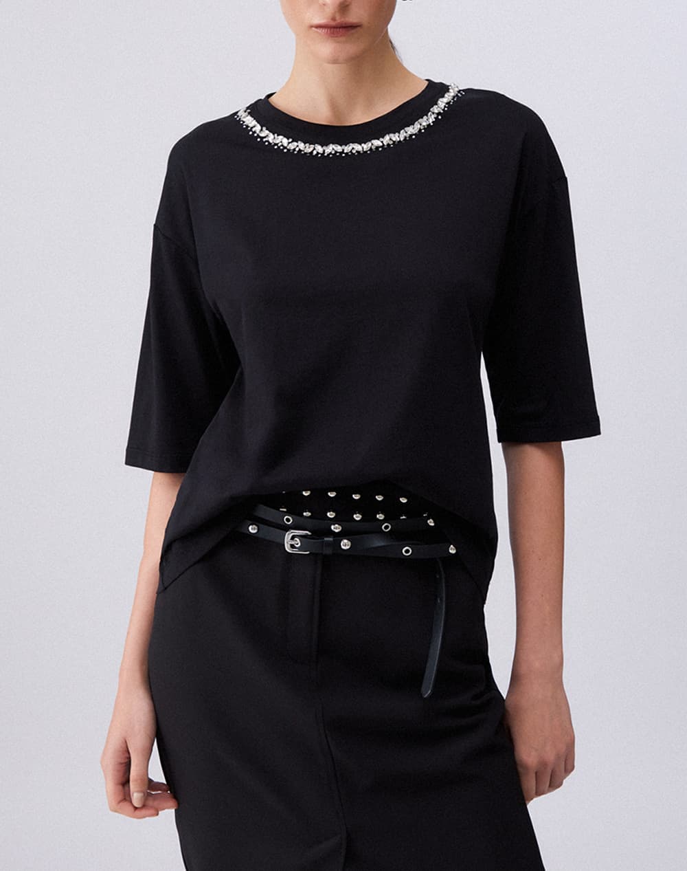 LIU JO WHITE_WA6J04_T-SHIRT MODA M/C ΜΠΛΟΥΖΑ ΓΥΝΑΙΚΕΙΟ WA6128JS904-P9320 Black