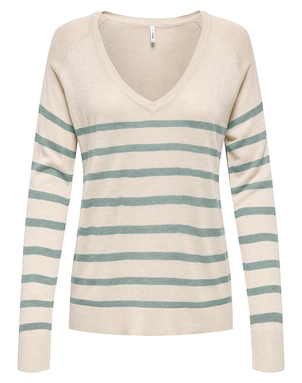 ONLY ONLVIENNA LS RAGLAN V-NECK CC KNT 15363104-OatmealJadeiteMelange Multi
