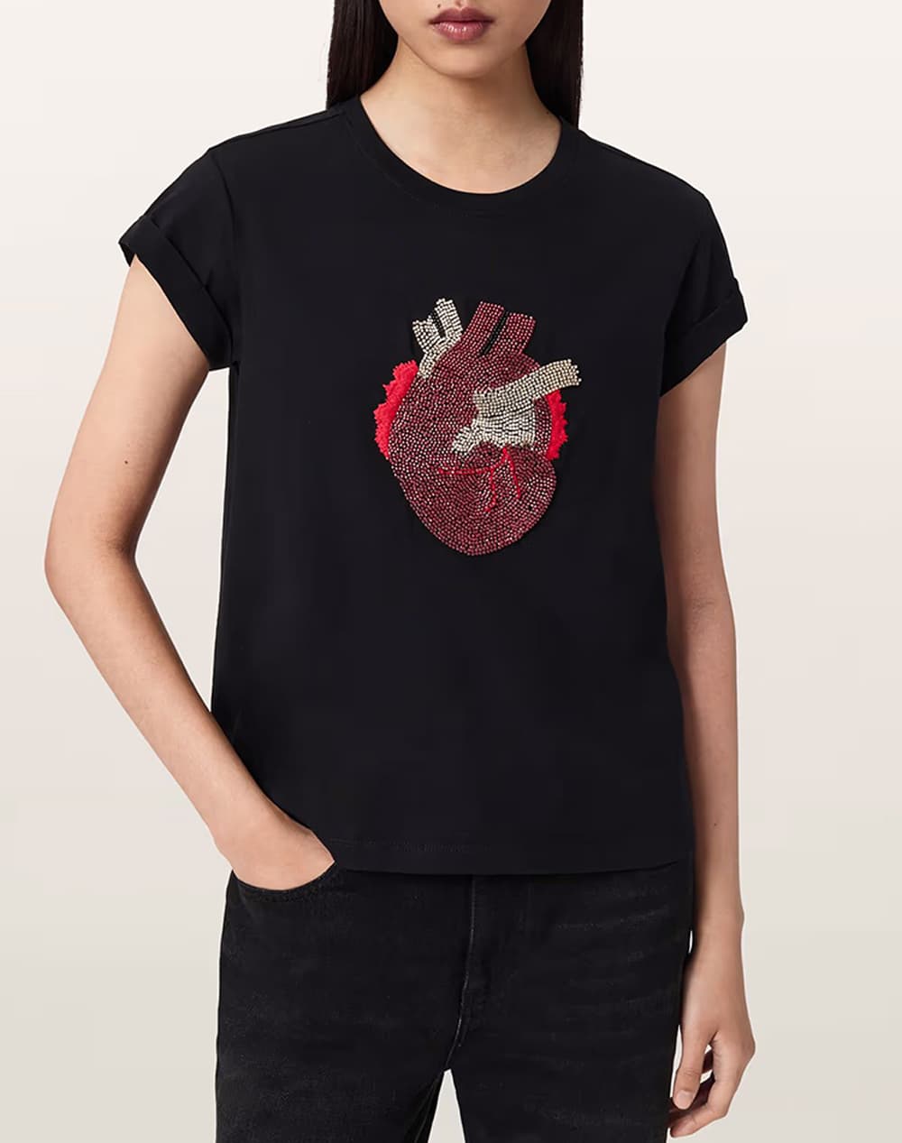 Women's T-Shirts All Saints Black