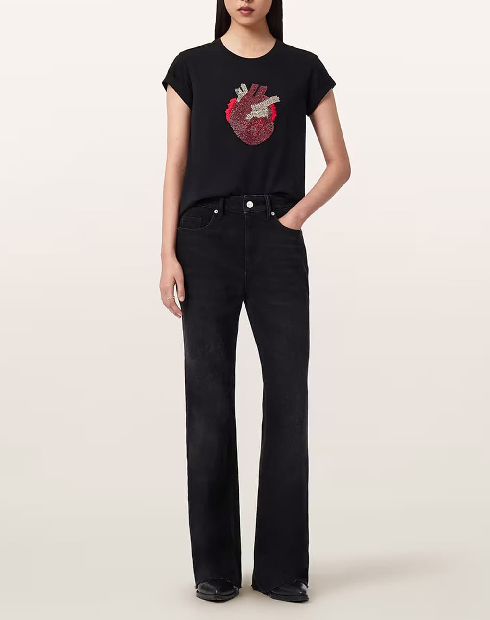 Women's T-Shirts All Saints Black