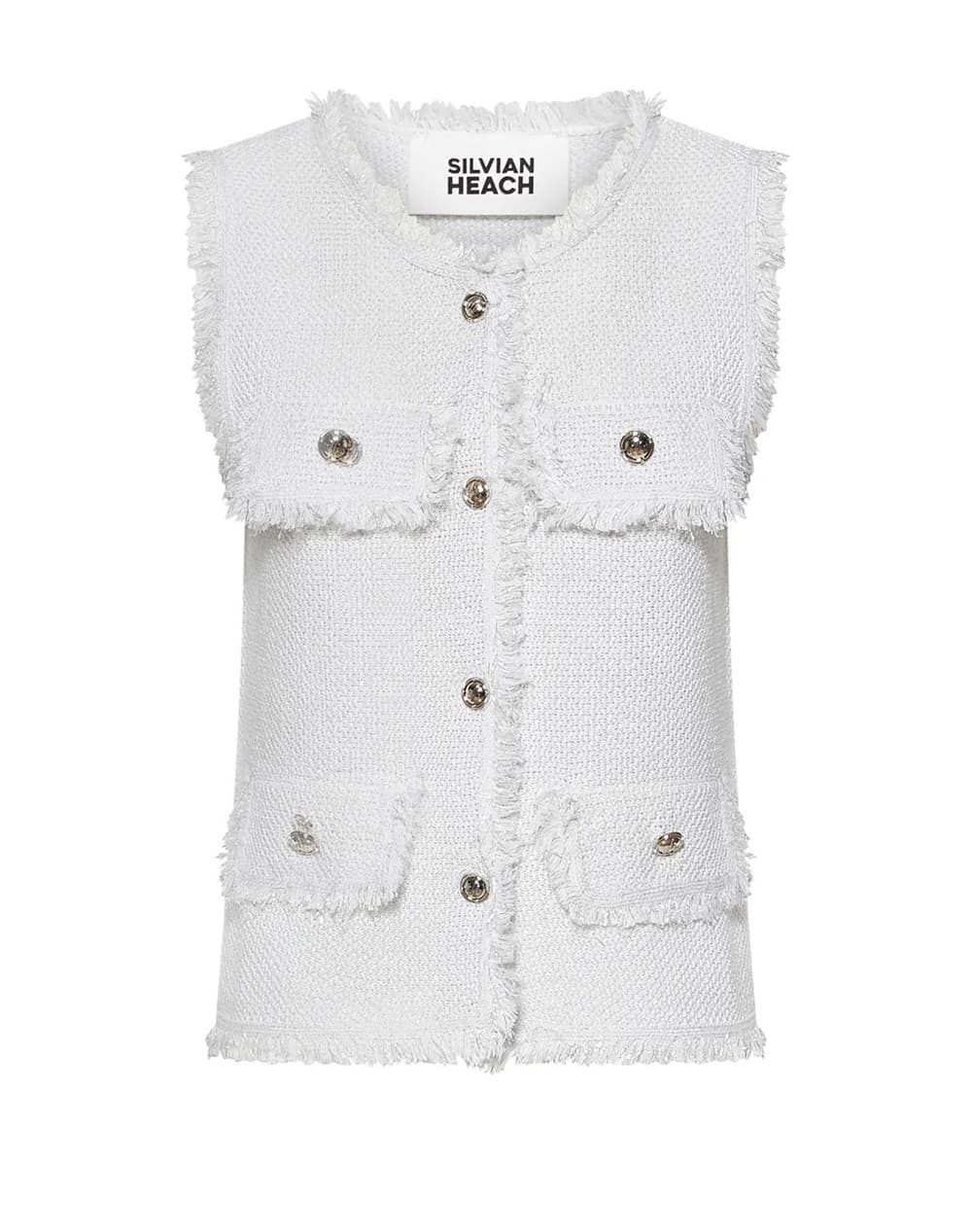 SILVIAN HEACH GILET SWEATER SELIN GPP26244GL-OFF OffWhite