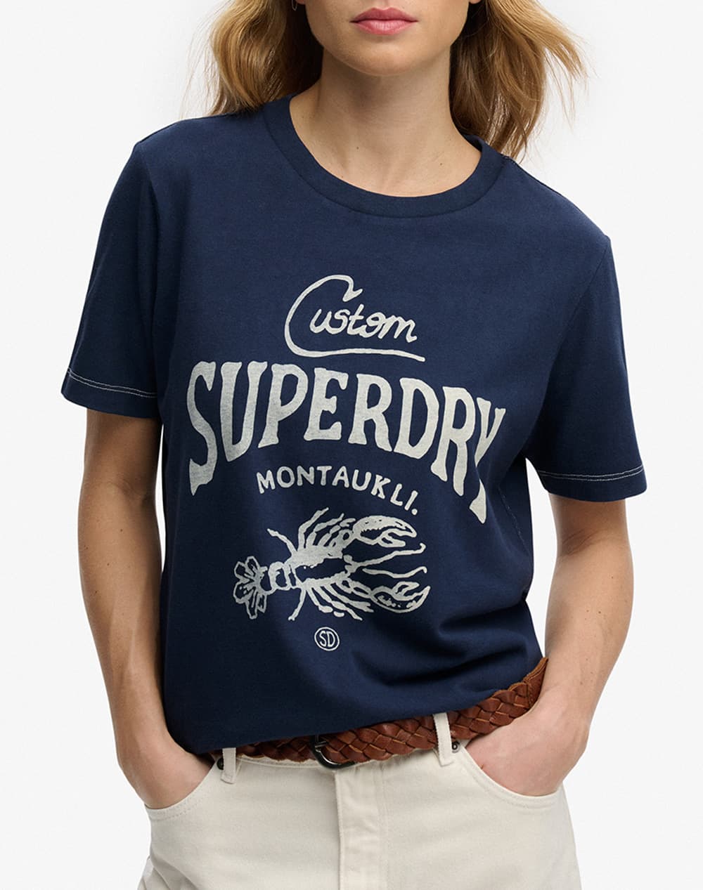Women's T-Shirts Superdry Blue
