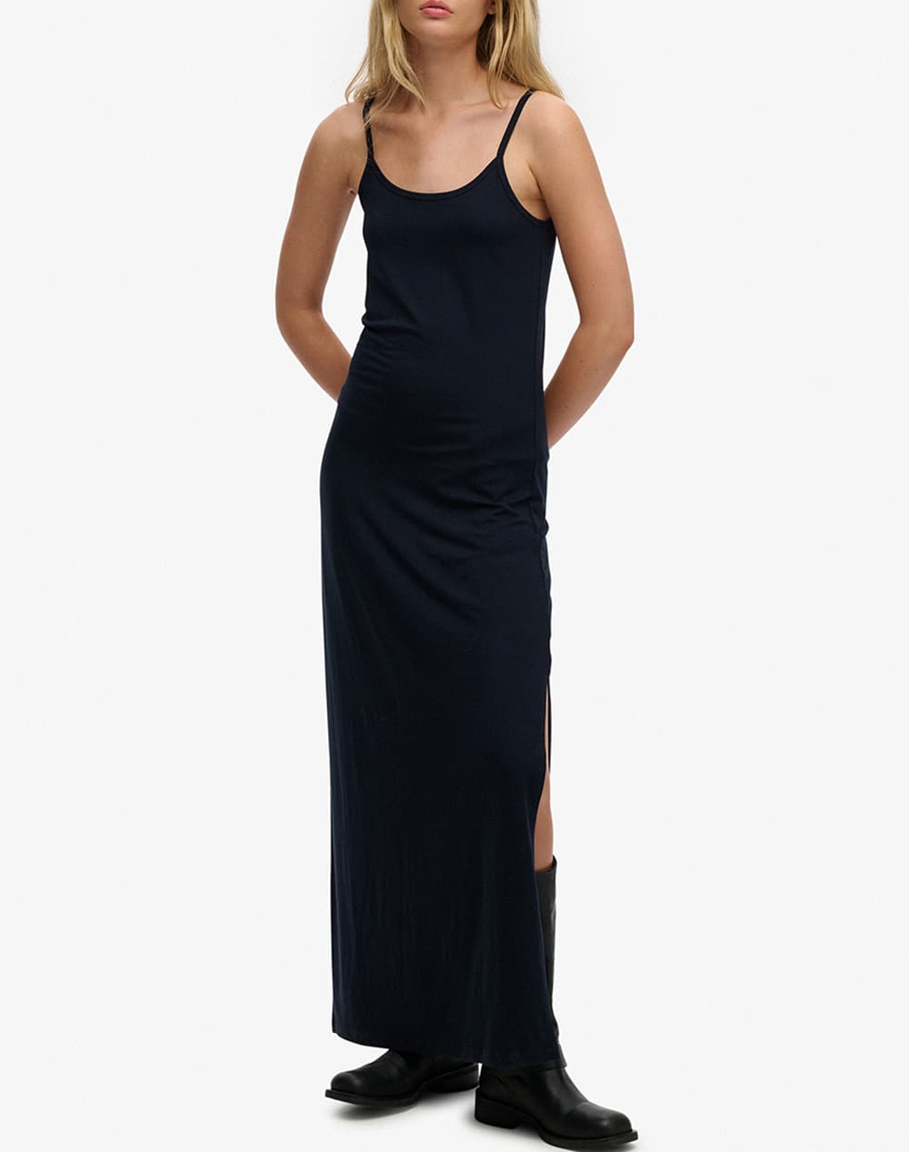 SUPERDRY D2 OVIN MAXI JERSEY CAMI DRESS ΦΟΡΕΜΑ ΓΥΝΑΙΚΕΙΟ W8012140A-98T MidnightBlue