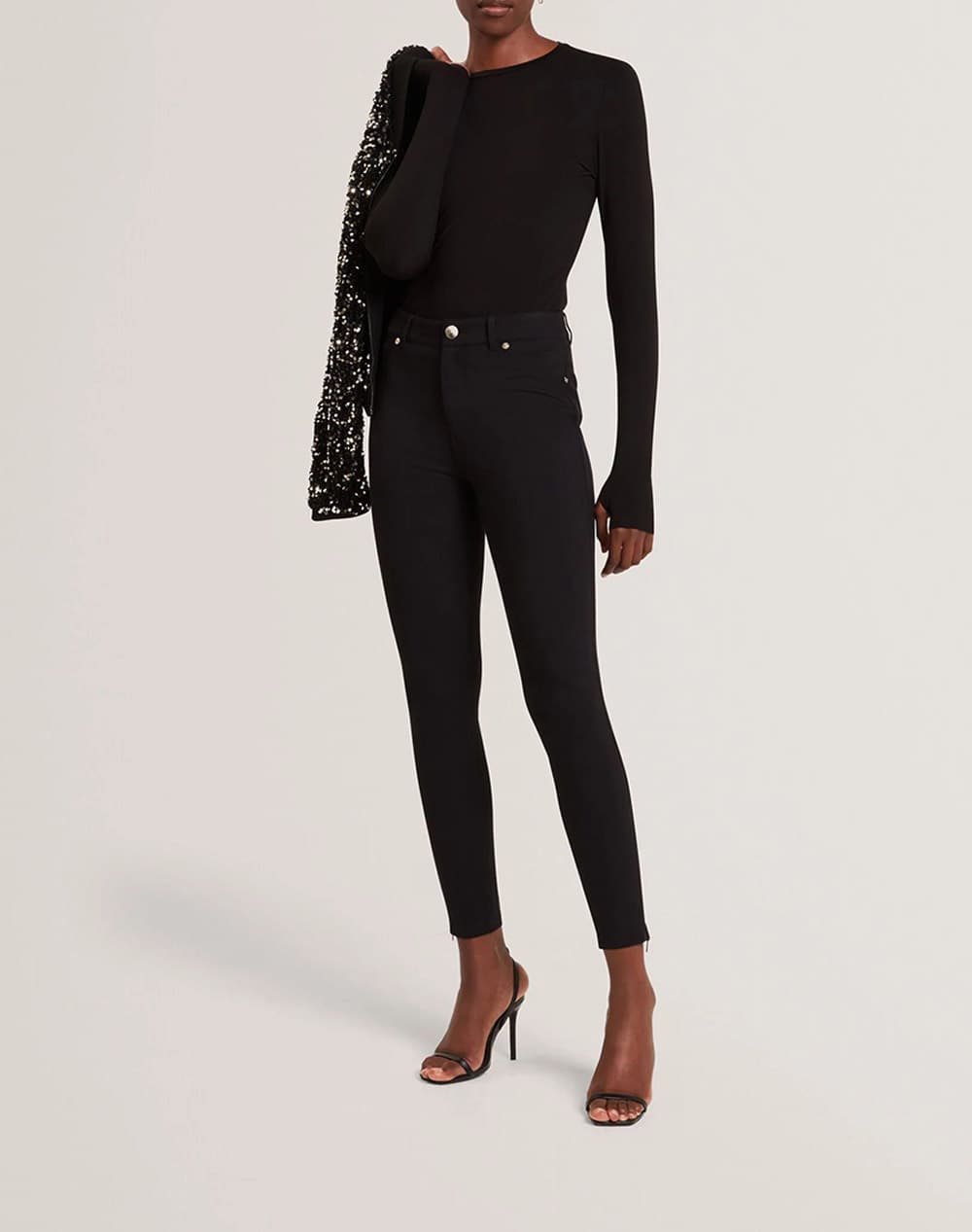 Arania Longsleeve Fitted Jersey Top Women Ted Baker