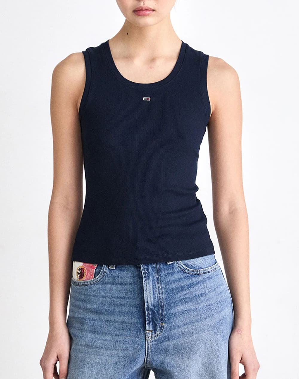 Women's Sleeveless Tops Tommy Jeans Ecru