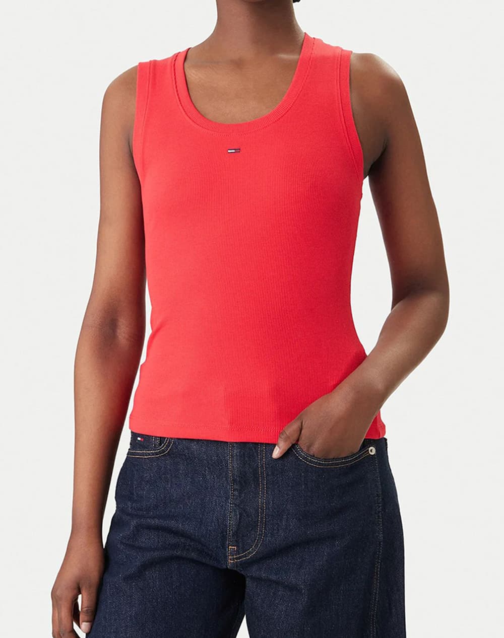Women's Sleeveless Tops Tommy Jeans Ecru