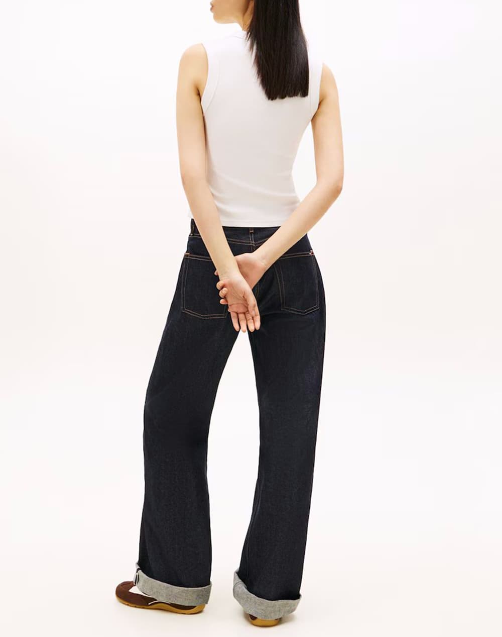 Women's Sleeveless Tops Tommy Jeans Ecru