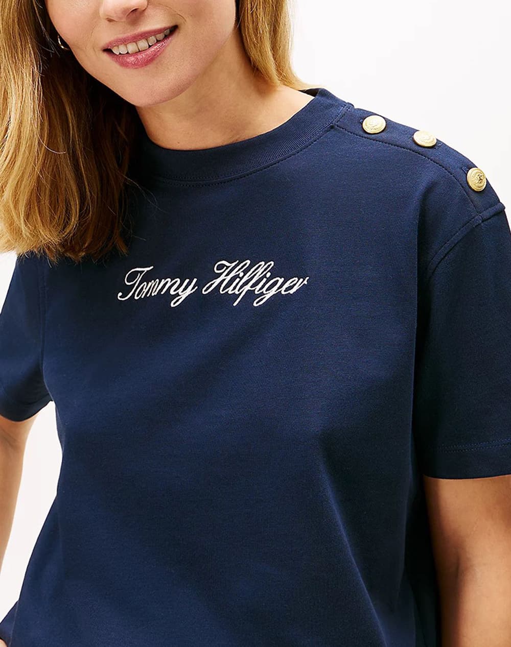 Γυναικείο T-shirt Navy Μπλε Tommy Hilfiger WW0WW47819-C1G