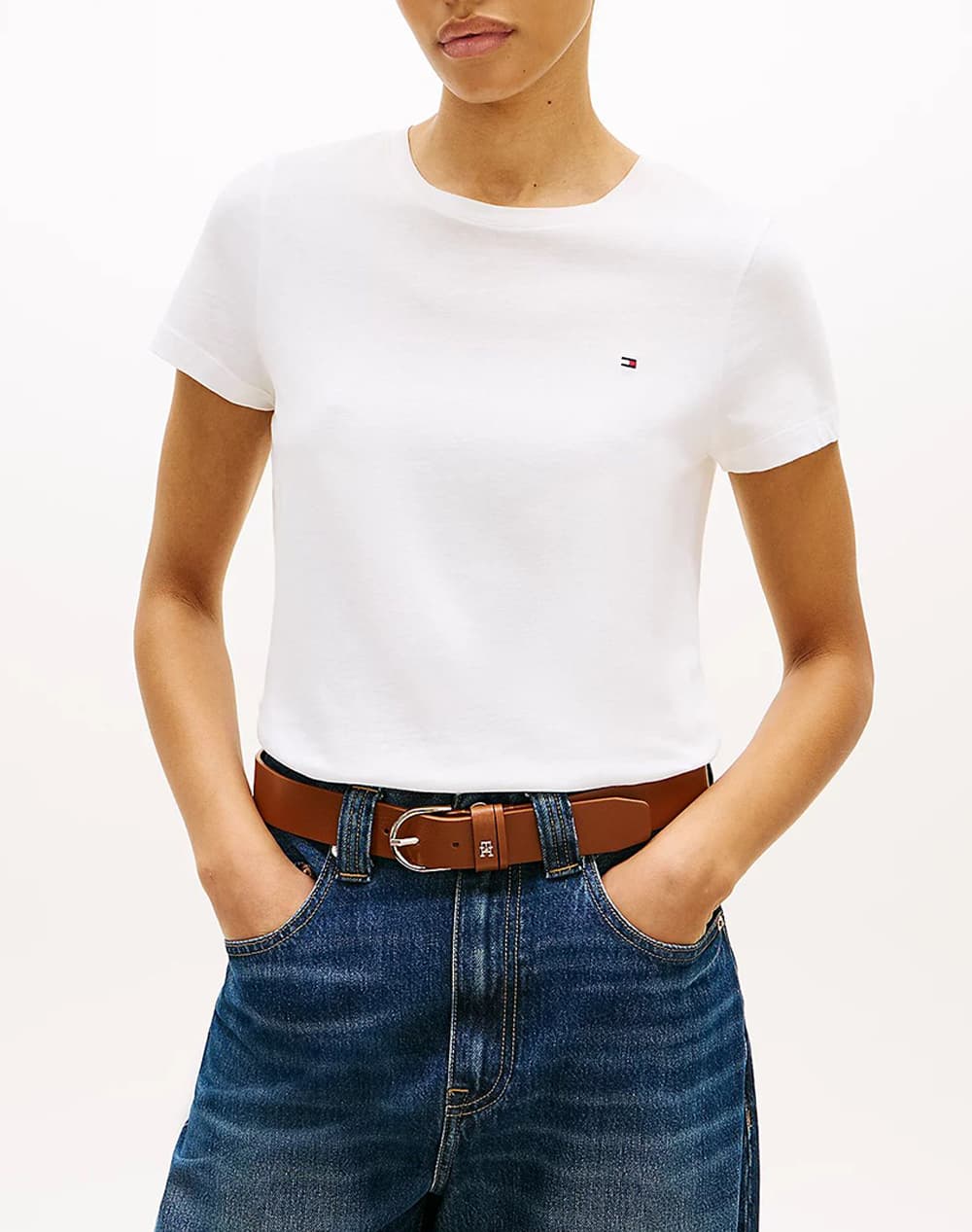 TOMMY HILFIGER HERITAGE CREW NECK TEE WW0WW22043-100 White