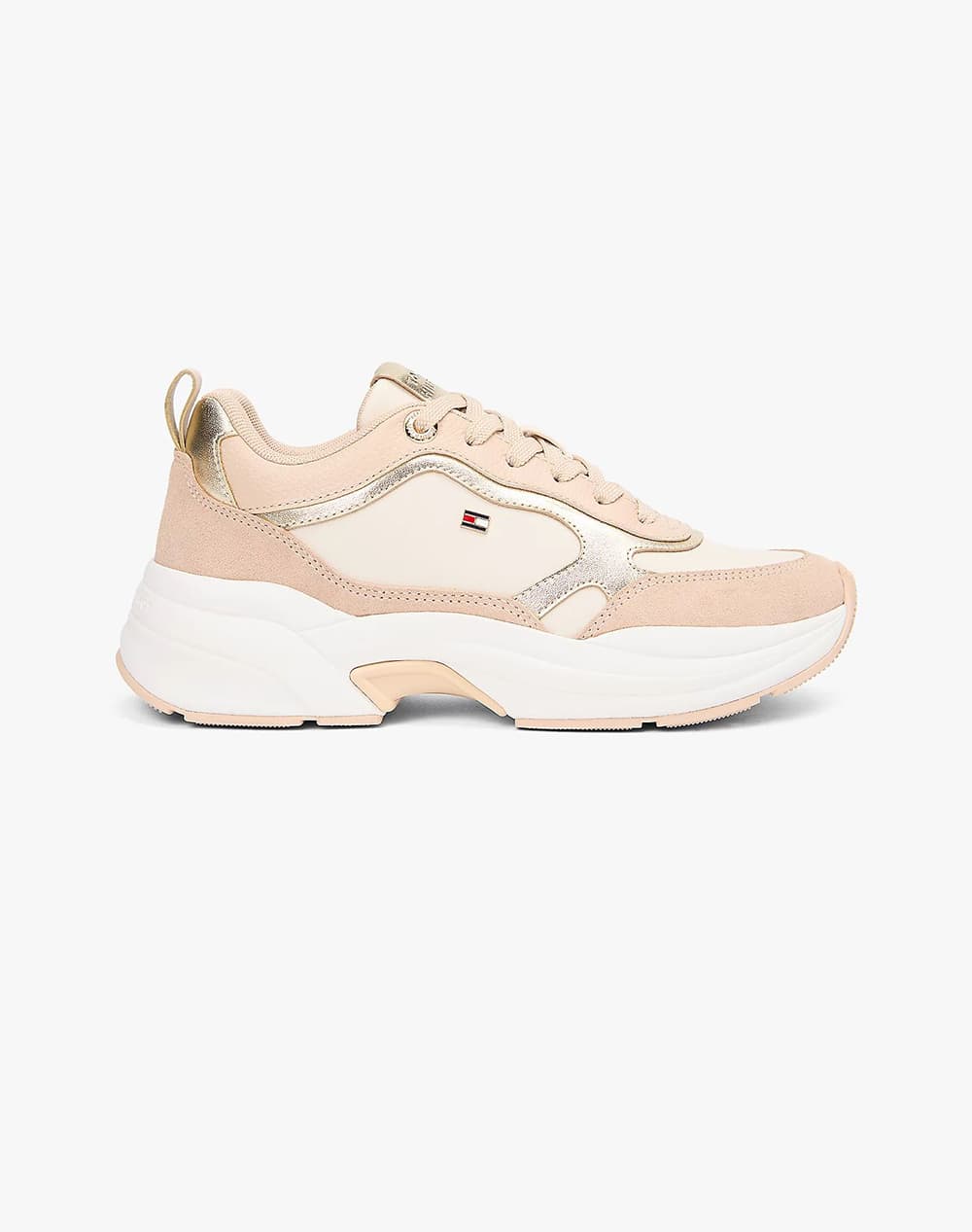 Γυναικεία Δερμάτινα Chunky Runner Sneakers Σομόν Tommy Hilfiger FW0FW09204-0HV