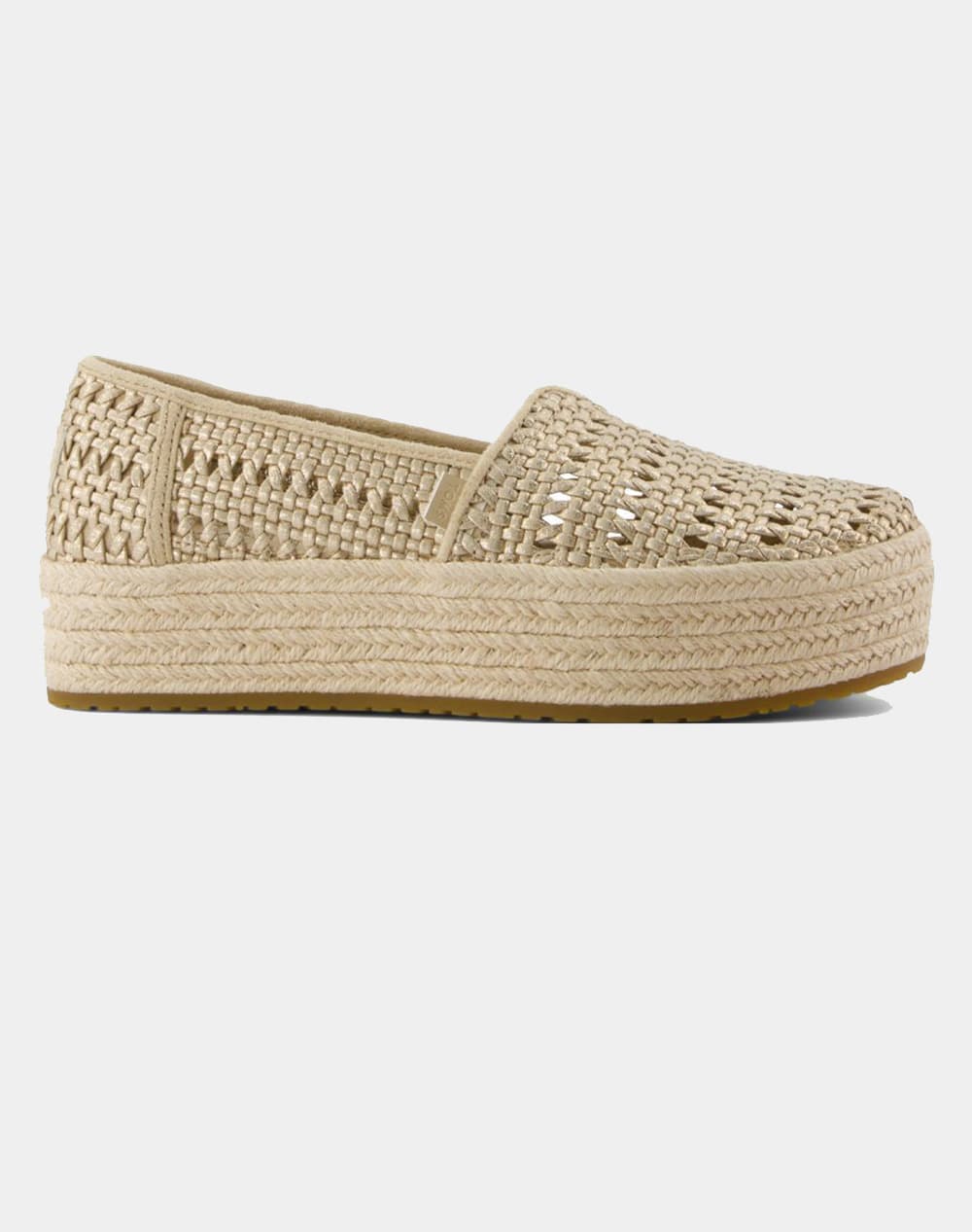 TOMS CHA METL LTHR BASKET WM VALCIA ESP 10021921-GOLD Biege