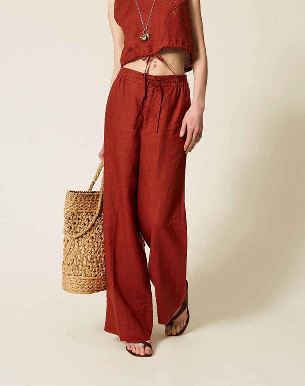 Women's Pants Twinset Red