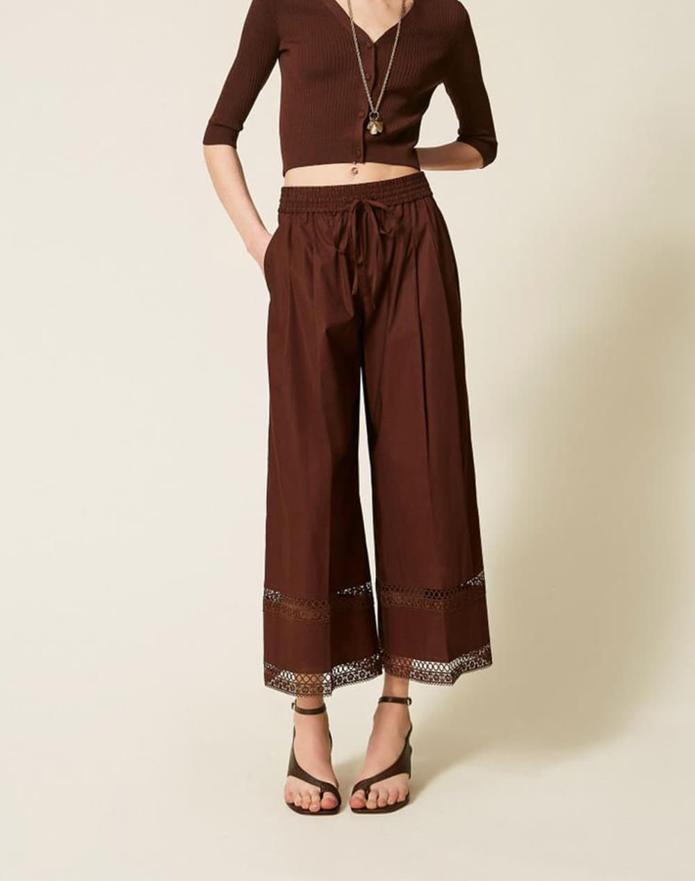 Women's Pants Twinset Brown