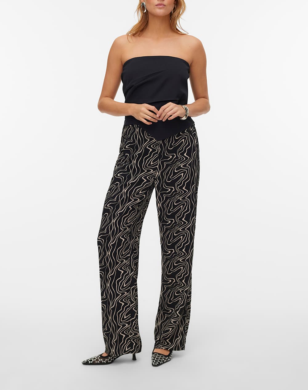 Women's Wide Leg Pants Vero Moda Black