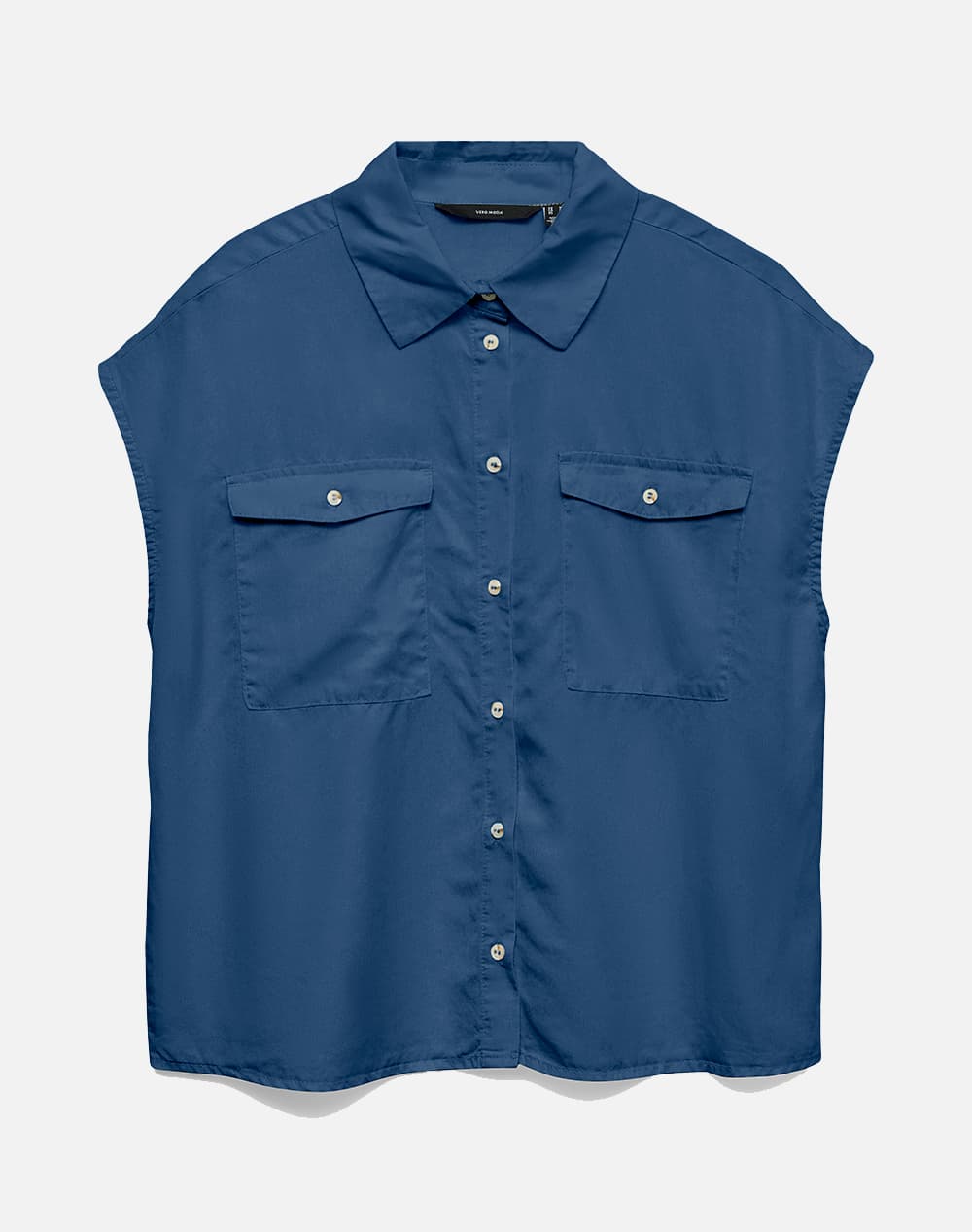 VERO MODA VMBREE SL TENCEL SHIRT 10341628-Medium Blue Denim Blue