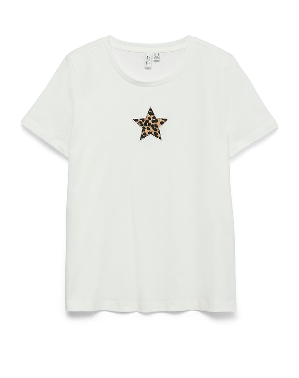 VERO MODA VMISUMA S/S T-SHIRT JRS BTQ 10340644-Snow WhiteSTARPATCH OffWhite