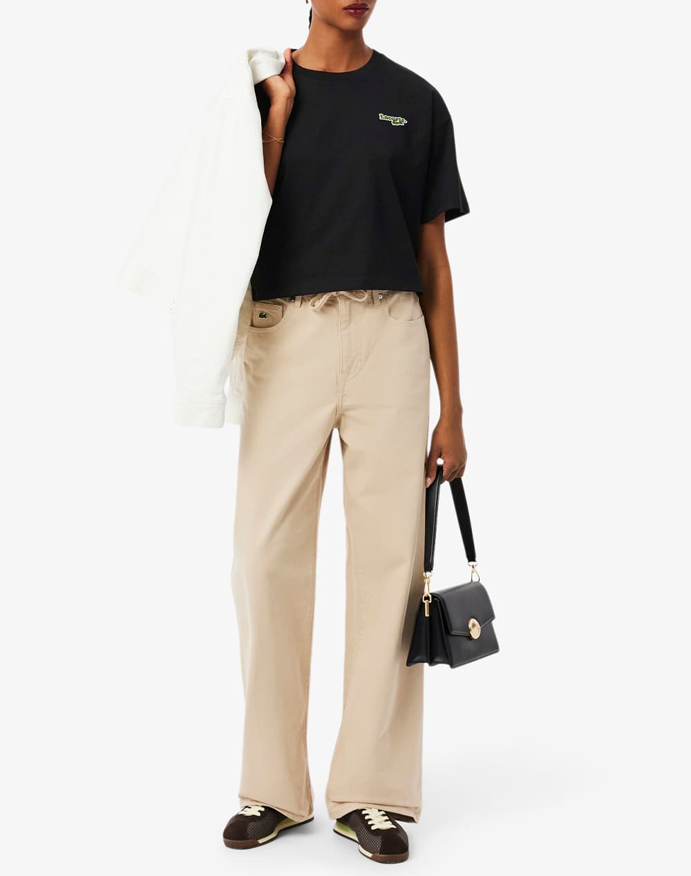 Women's T-Shirts Lacoste Black