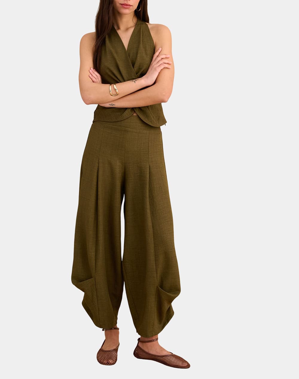 Women's Pants Attrattivo Green