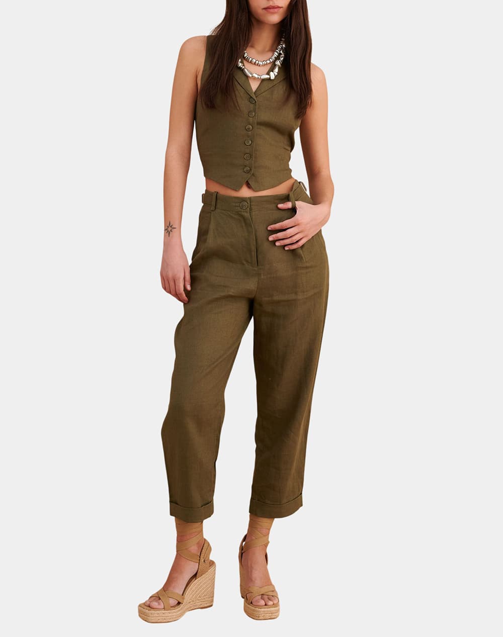 Women's Pants Attrattivo Khaki