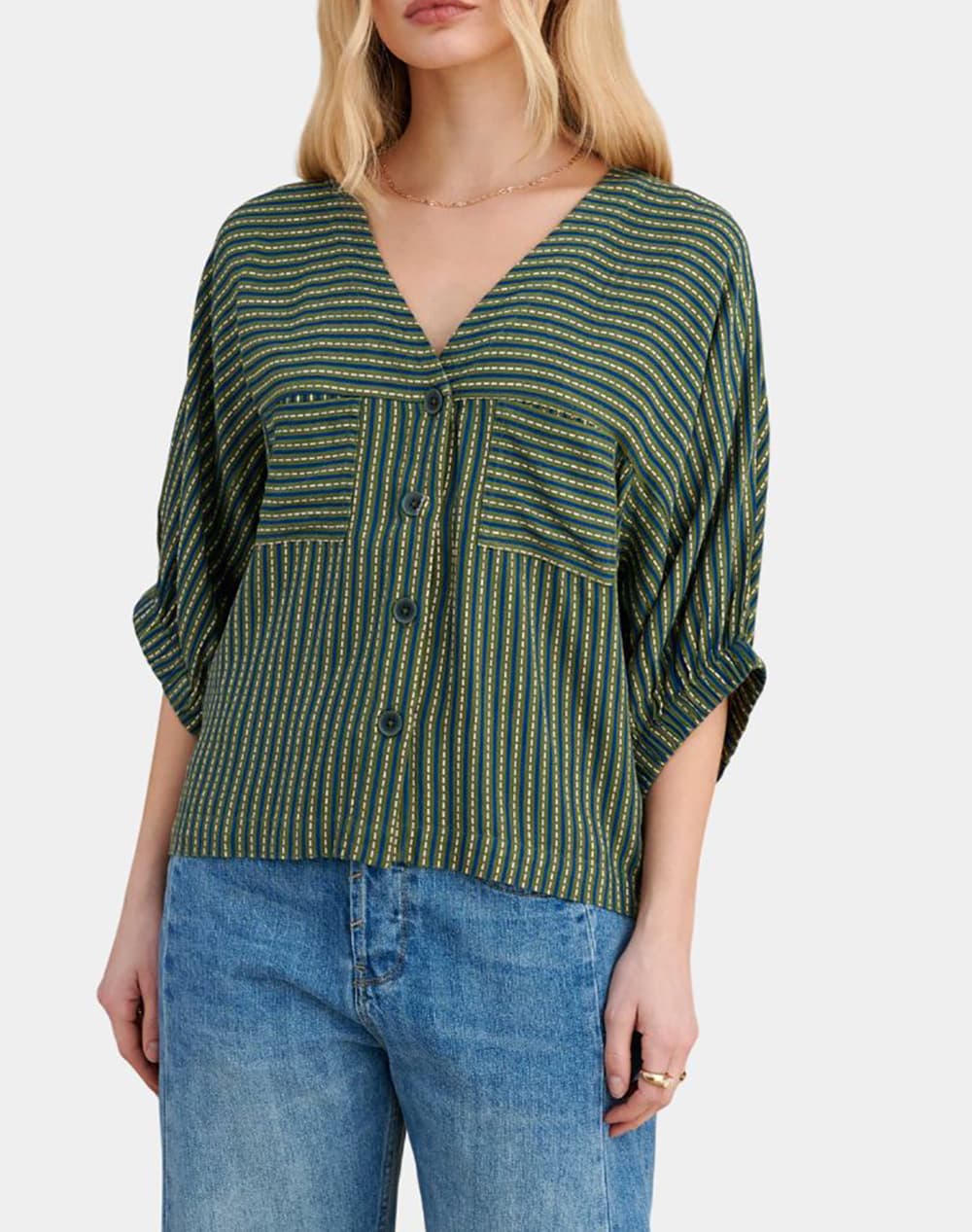 Πουκάμισο ριγέ με τσέπες