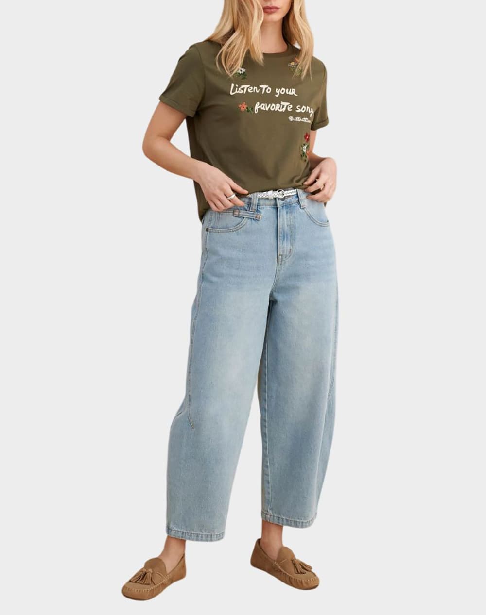 Women's T-Shirts Attrattivo Khaki