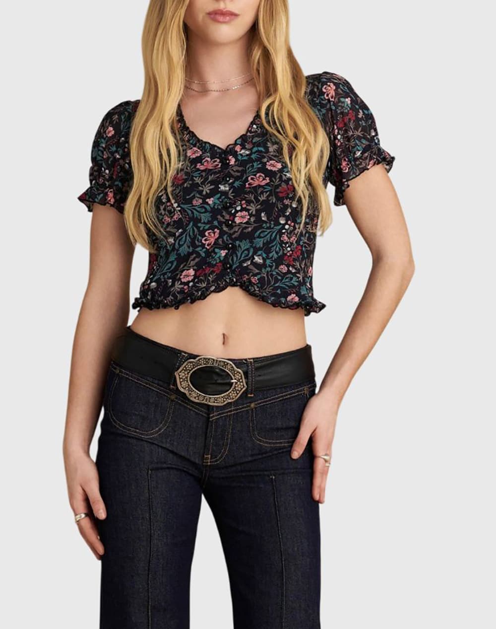 Τοπ cropped φλοράλ