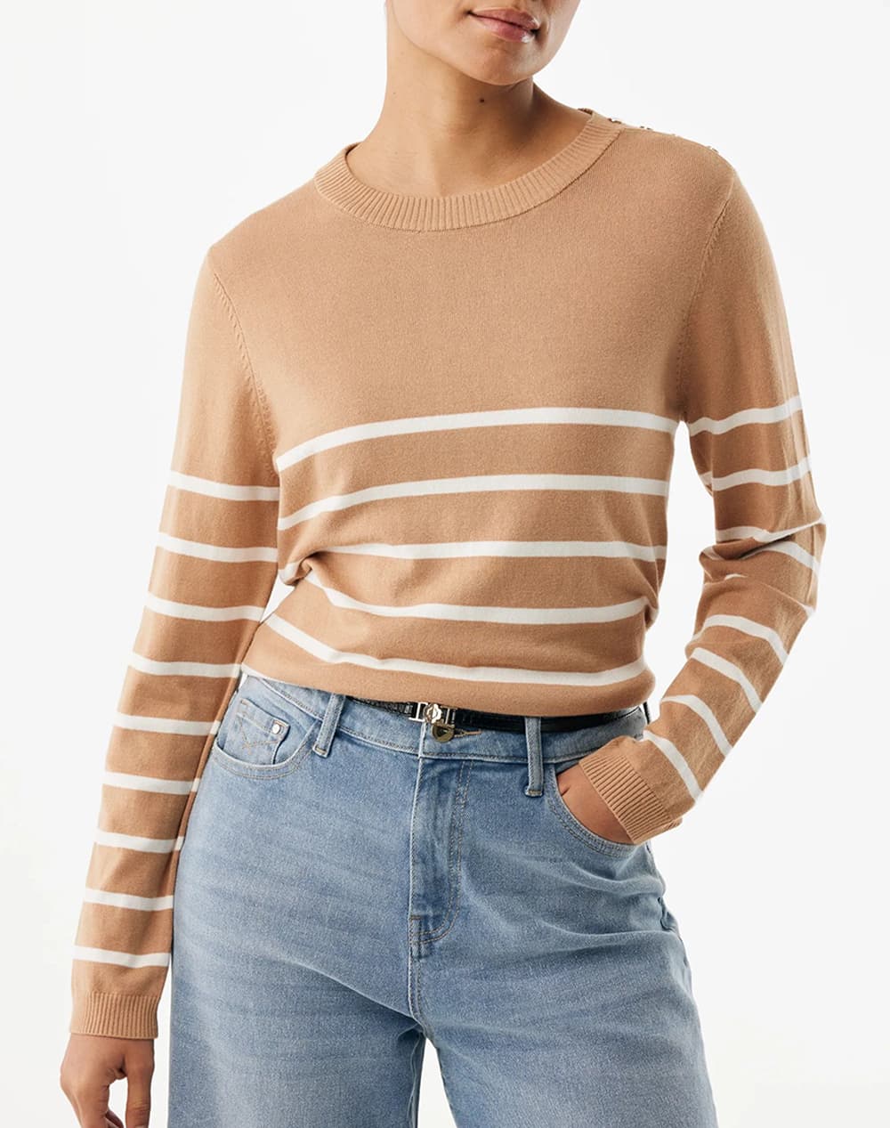 MEXX ASTER Striped jumper MF006600761W-161334 Tan