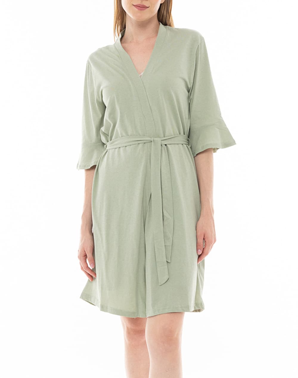 PINK LABEL ROBE SOLID NOS SN-101-Aqua Green