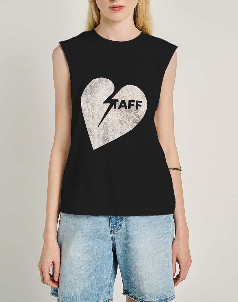 STAFF Υοκο Sleeveless Top 100% Cotton 63-402.055-Ν0090 Black