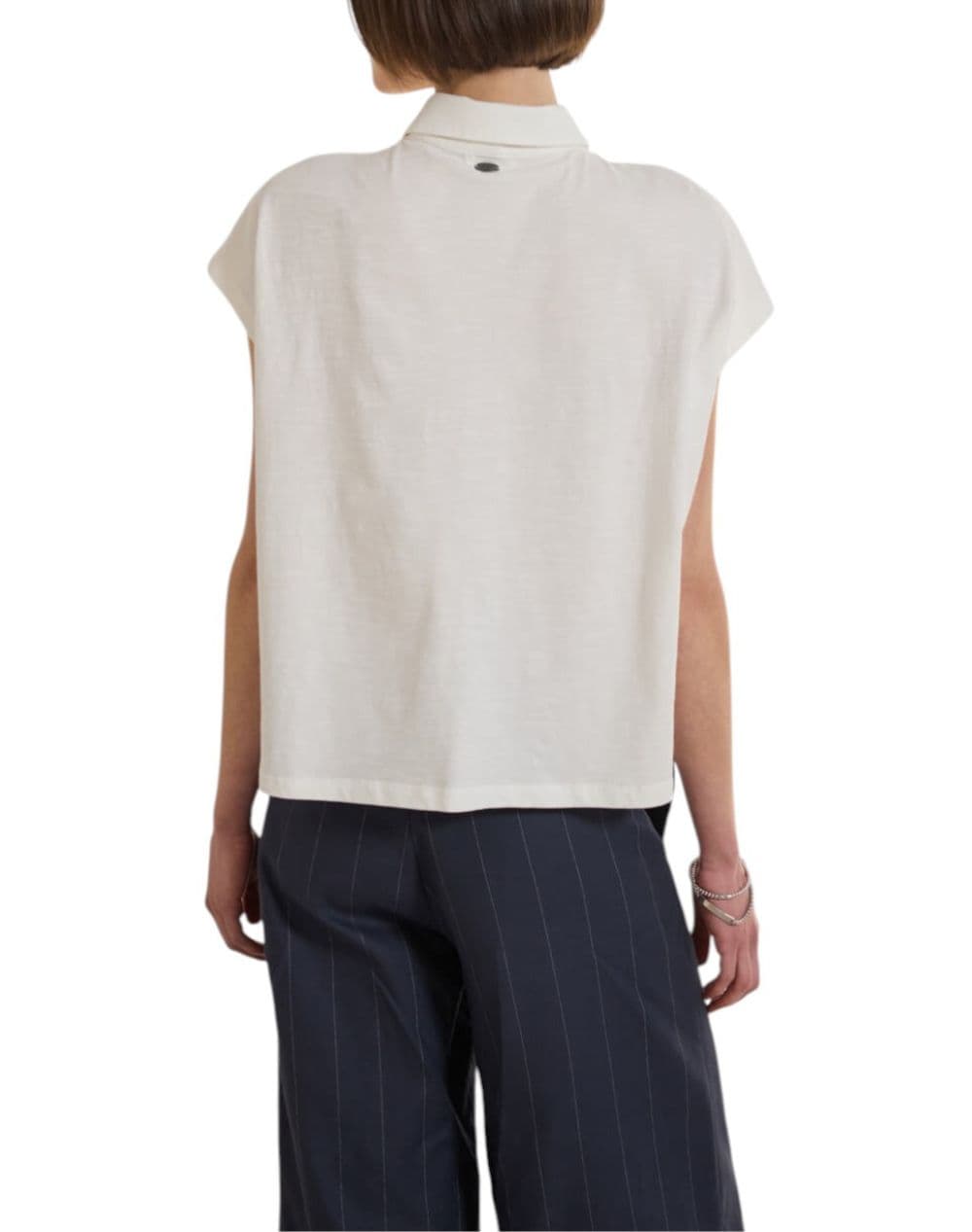 Women's Polo Shirts Namaste White