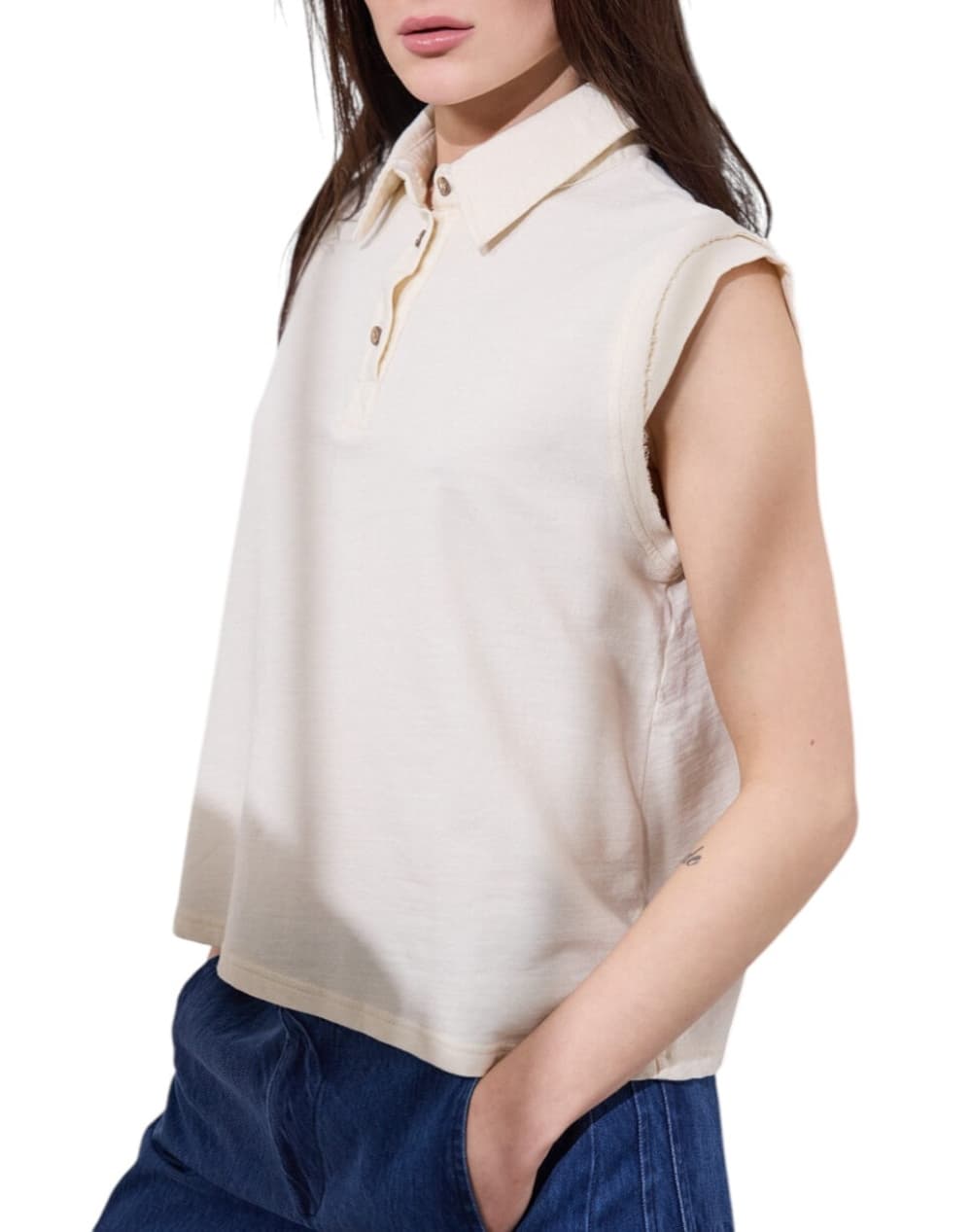 Women's Polo Shirts Namaste Ecru