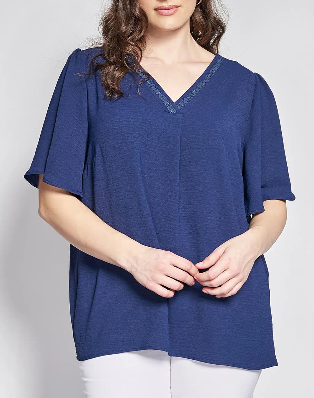 PARABITA Μπλούζα με Κουφόπιετα και Λούρεξ στο V 012610100261-023 Khaki