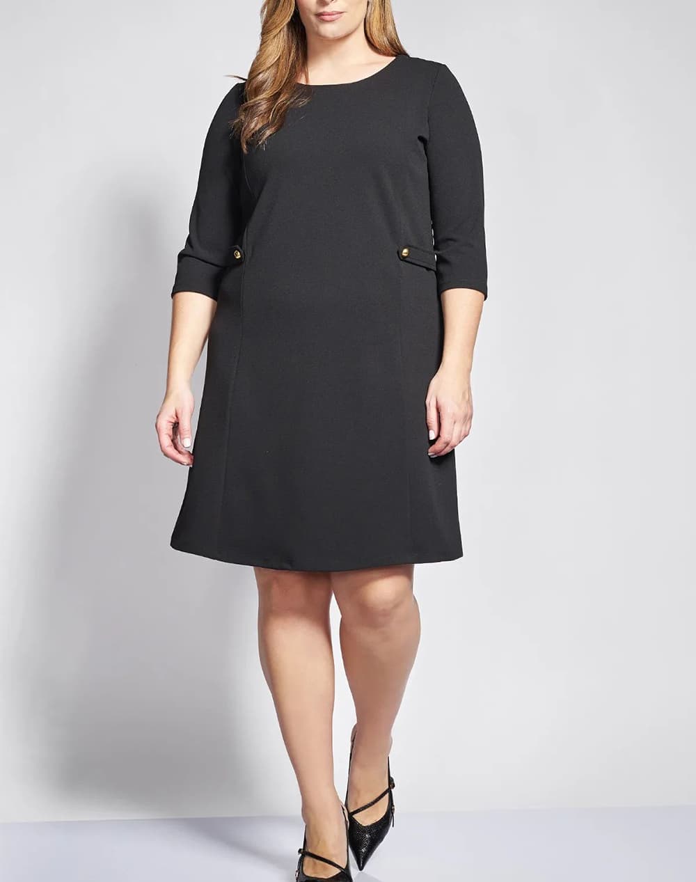 PARABITA Μίντι φόρεμα ελαστικό κρεπ με διακοσμητικά ζωνάκια 012610600417-002 Black