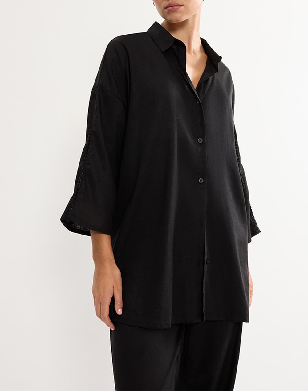 TRIUMPH Summer Wear Boyfriend Shirt 01 10227228-0004 Black