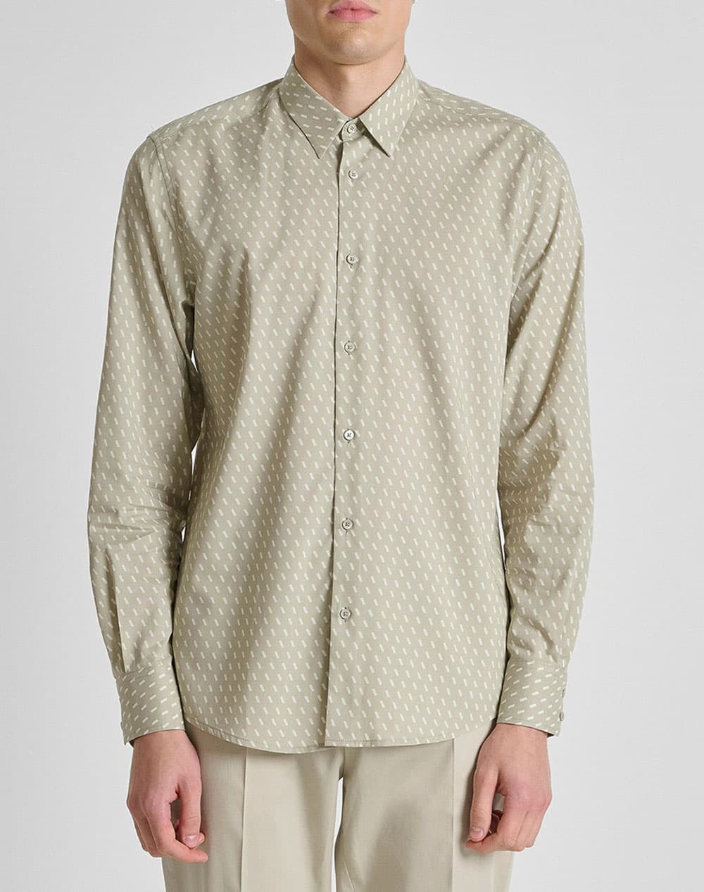 ANTONY MORATO MMSL00804FA430662 MIN OF 6 SHIRT NAPOLI REGULAR FITIN PRINTED COTTON VISCOSE BLEND FABRIC WITH LOGOED METAL BADGE ΠΟΥΚΑΜΙΣΟ ΑΝΔΡΙΚΟ SL00