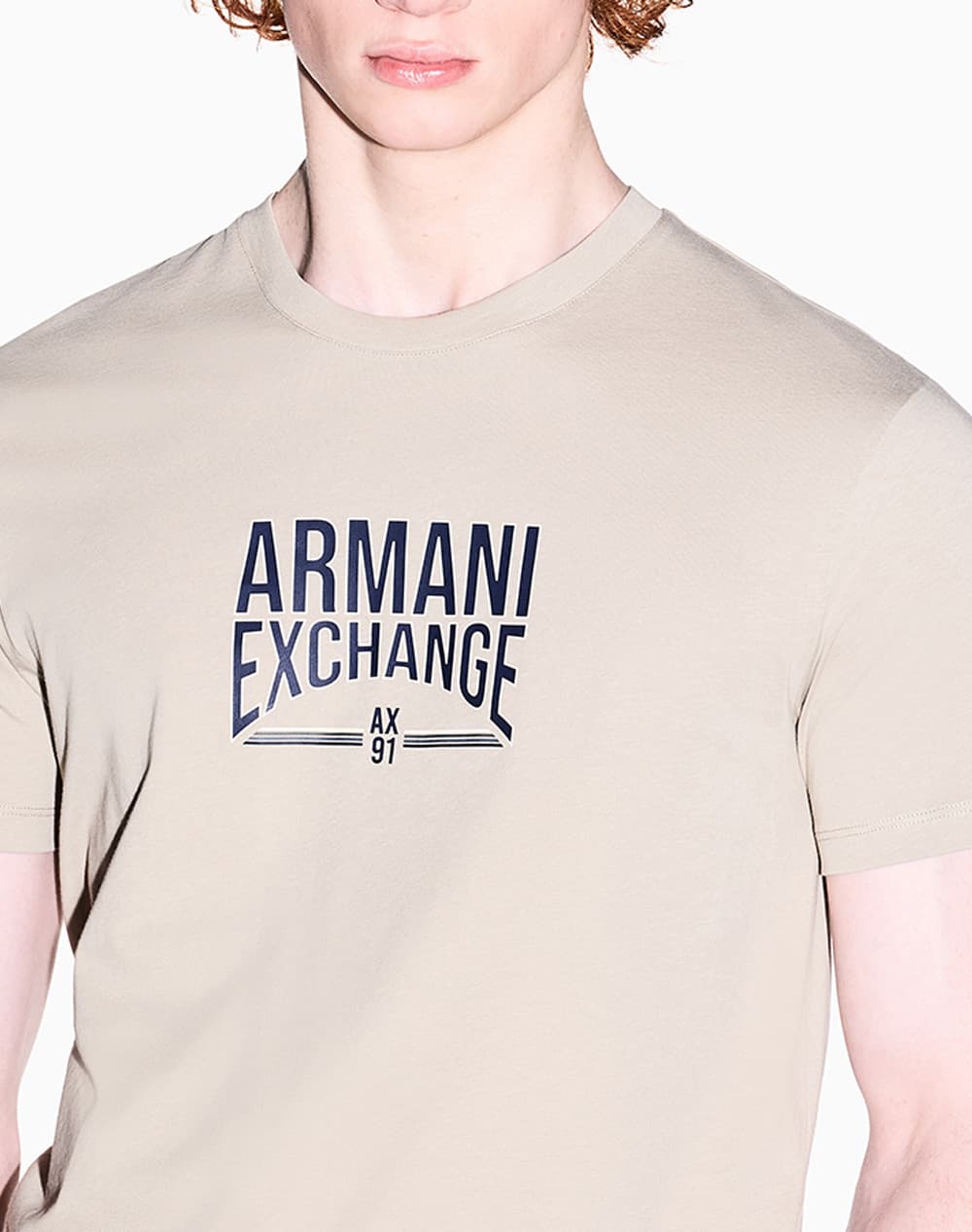 Men's T-Shirts Armani Exchange Ecru