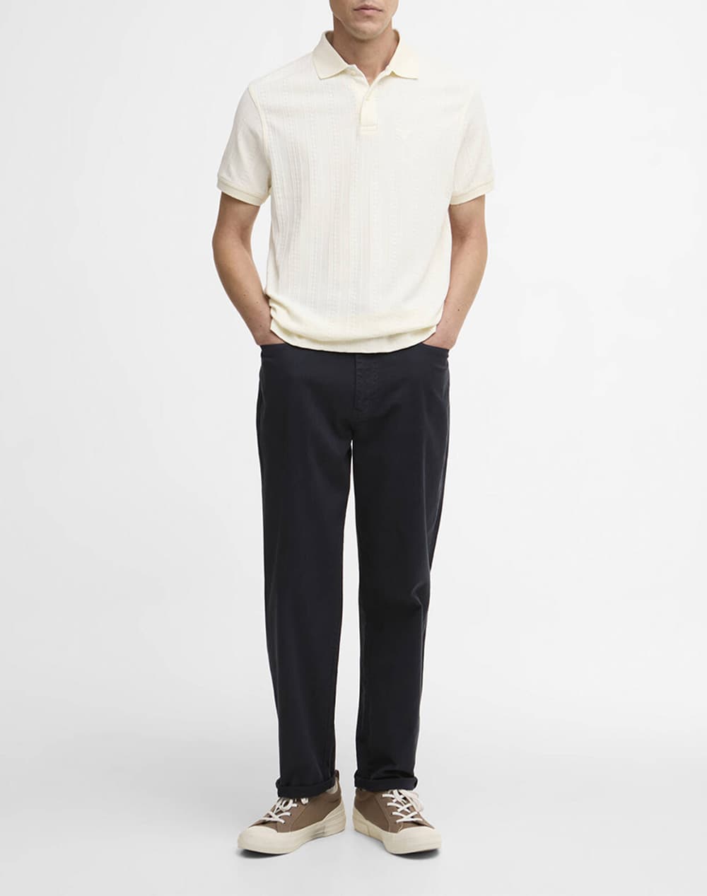 Men's Polo Shirts Barbour Ecru