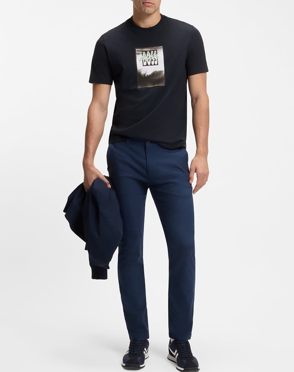 BOSS CASUAL T-SHIRT TE_DJ ΜΠΛΕ