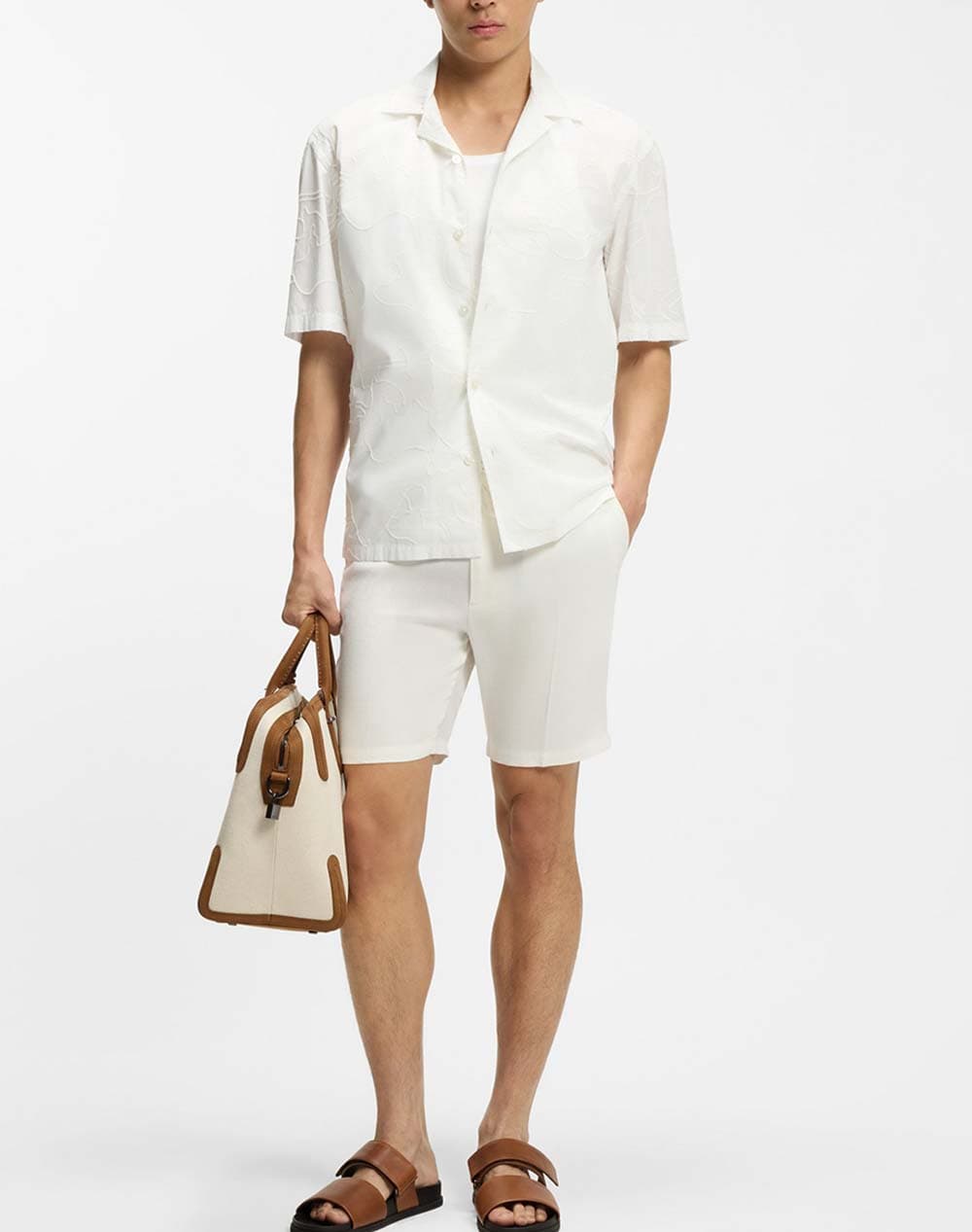 Men's Chino Shorts Boss White