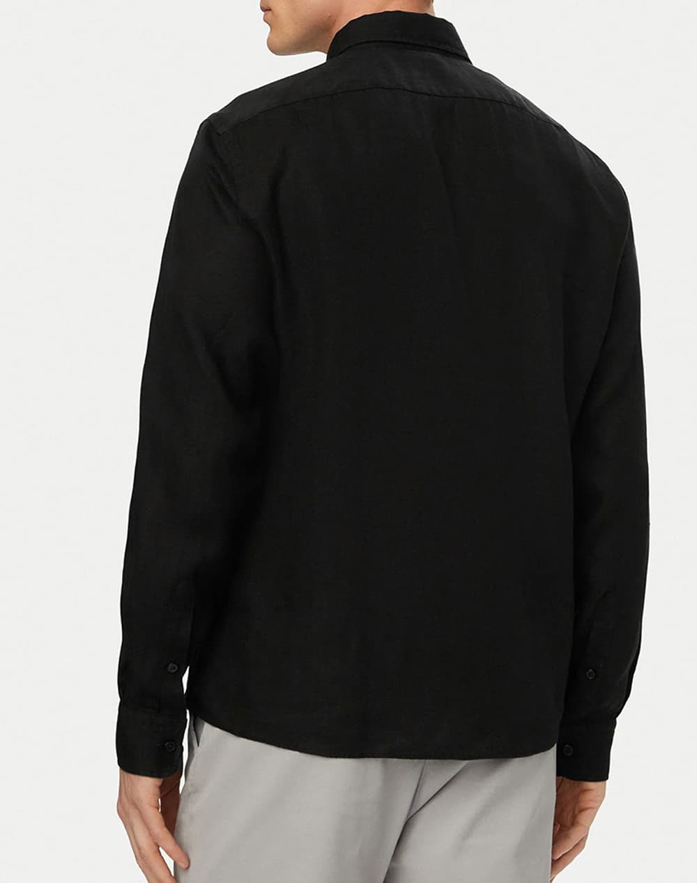 BOSS ΠΟΥΚΑΜΙΣΟ ΛΙΝΟ BUTTON DOWN H-LIAM-BD-E-C1-261 ΜΑΥΡΟ