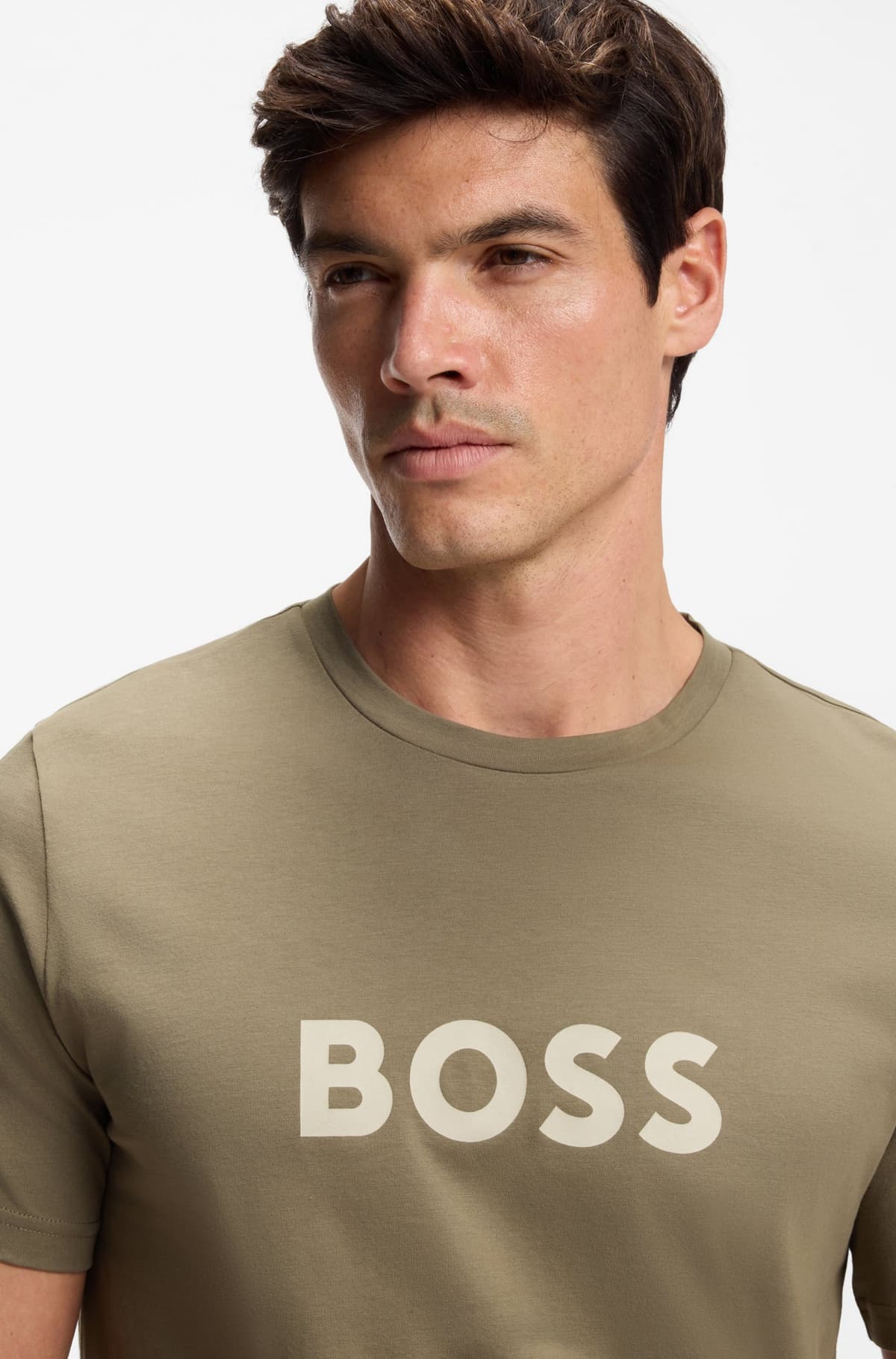Men's T-Shirts Boss Khaki