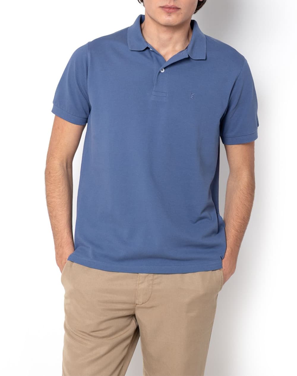 THE BOSTONIANS ΜΠΛΟΥΖΑ POLO PIQUE REGULAR FIT 3PS0001-COSMIC OceanBlue