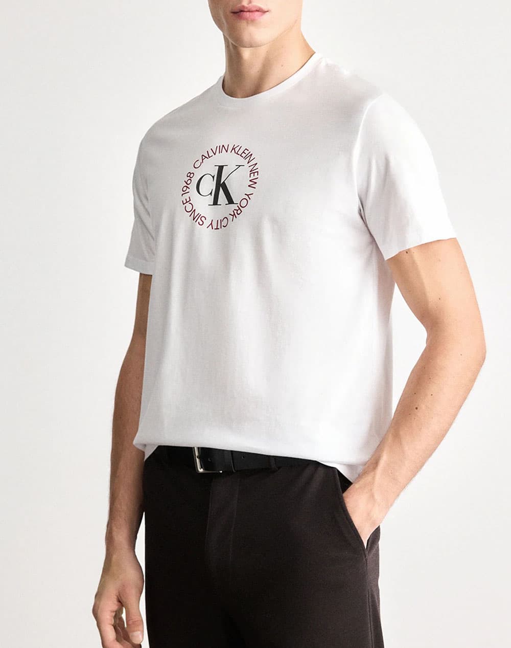 CALVIN KLEIN JEANS SS 30s WHSL CK WORD CIRCLE GRAPH LV14RE816G-UB1 Black