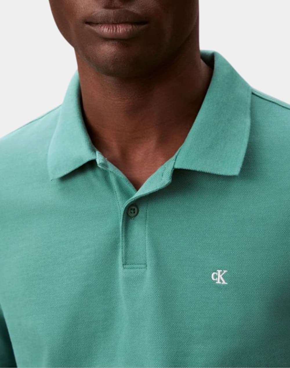 POLO CALVIN KLEIN PIQUE CHEST LOGO REGULAR FIT WILD GREEN CALVIN KLEIN