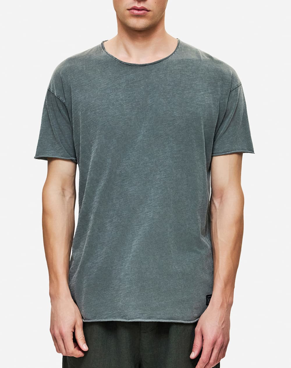 DIRTY LAUNDRY RELAXED SLEEVES T-SHIRT DLMT000637-VINTAGE GREY DarkGray