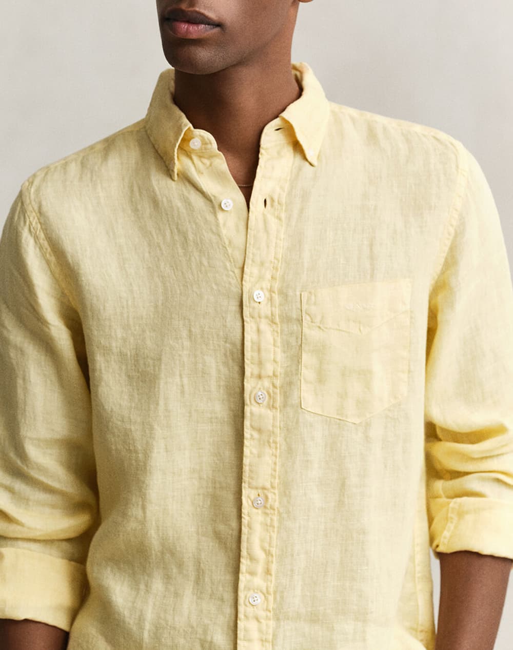 Men's Shirts Gant Yellow
