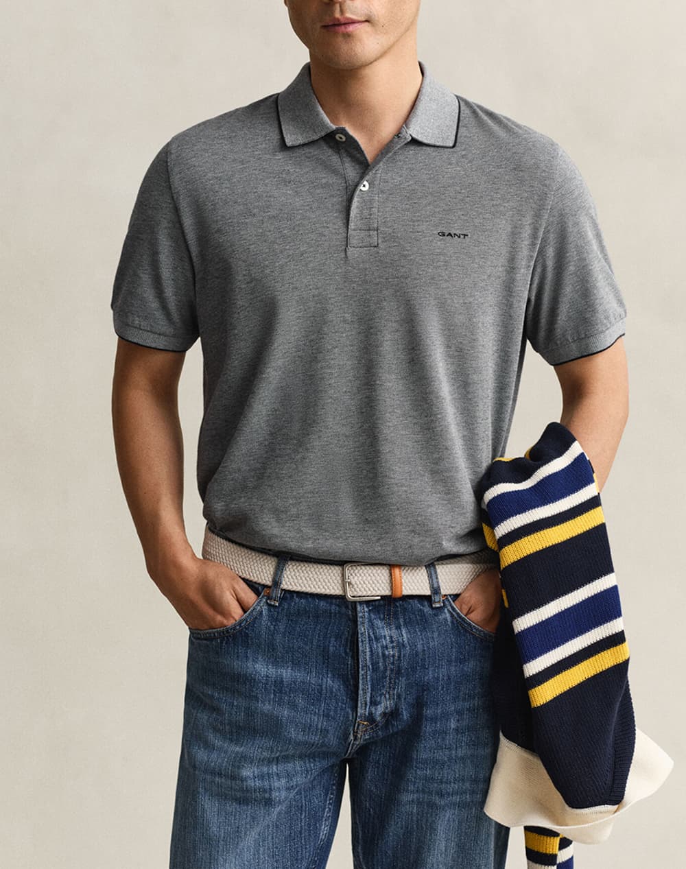 Men's Polo Shirts Gant Blue