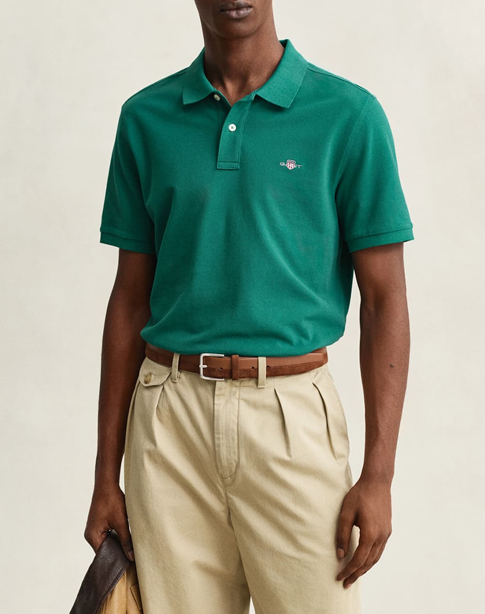 Men's Polo Shirts Gant Green