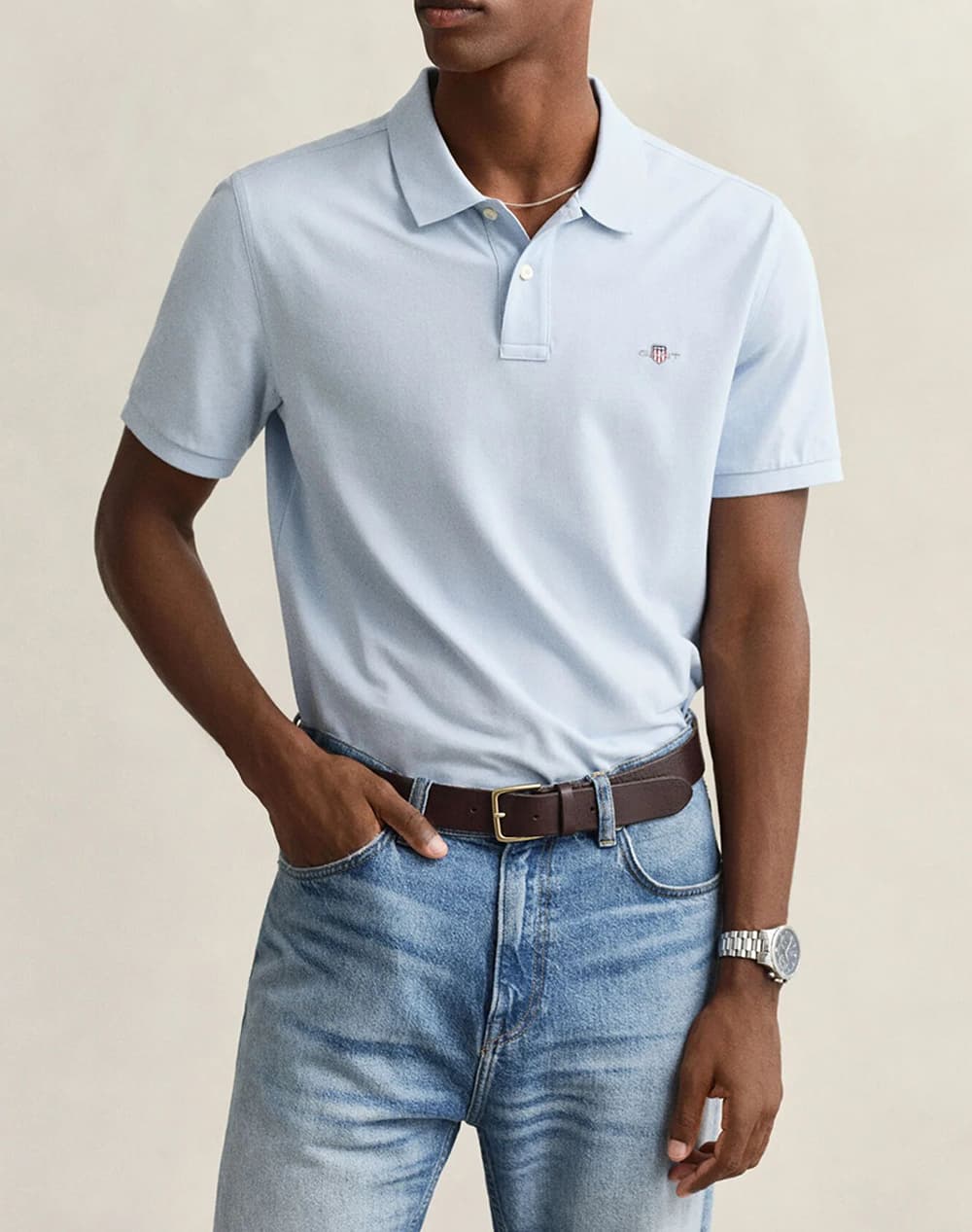 Men's Polo Shirts Gant Blue