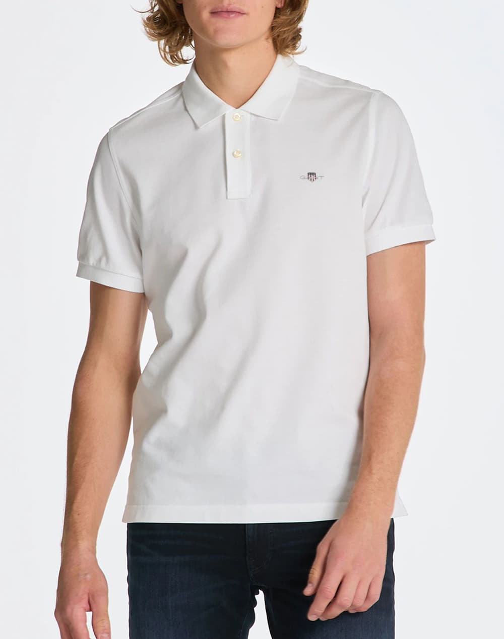 Men's Polo Shirts Gant White